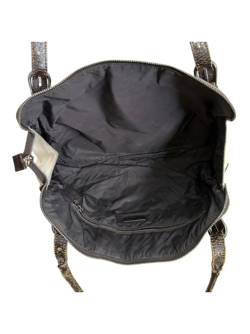 Miu Miu Cow Print Calf Hair Leather Shoulder Bag Slouchy Animal Print Maximalist